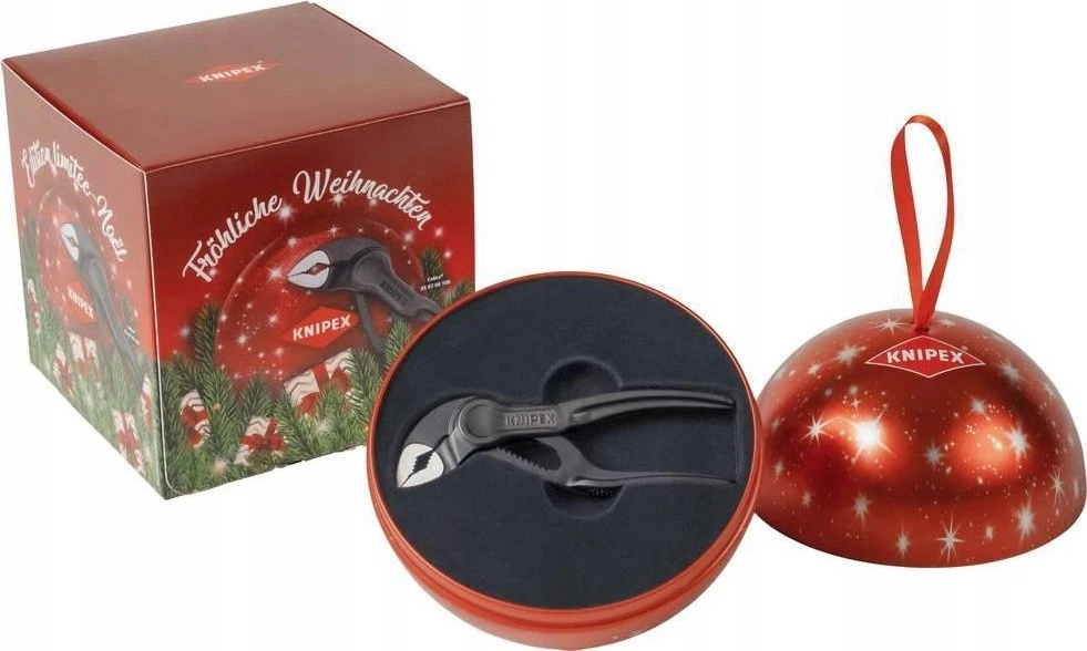 Cobra XS 100 mm replės KNIPEX kalėdinėje pakuotėje [87 00 100 XMAS] dovanai