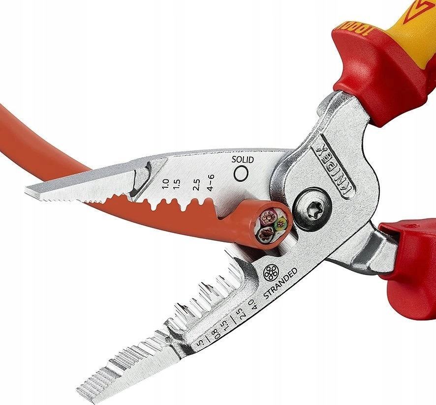 Replės elektrikams VDE 1000V daugiafunkcinės 200mm 13 76 200 ME KNIPEX