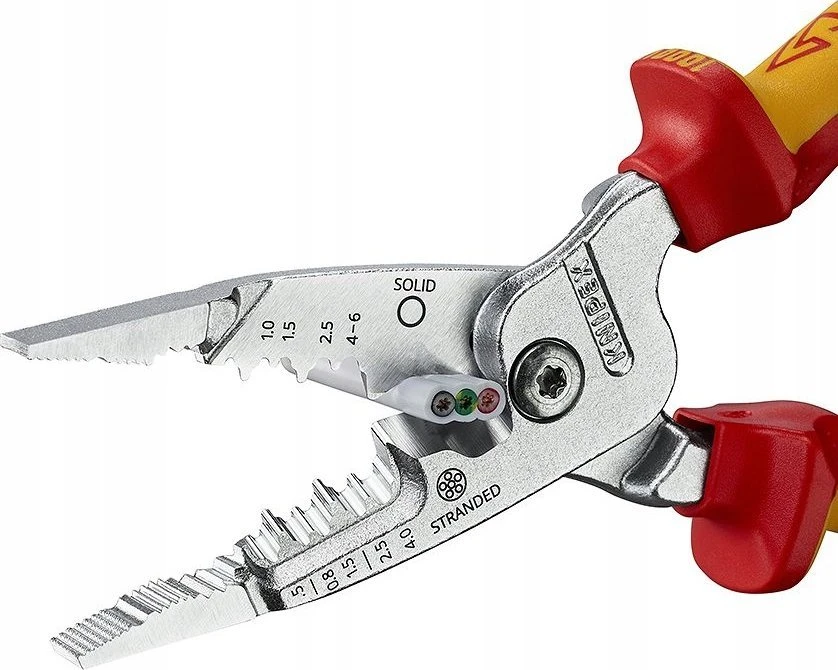 Replės elektrikams VDE 1000V daugiafunkcinės 200mm 13 76 200 ME KNIPEX
