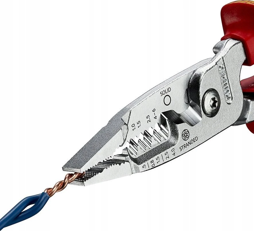 Replės elektrikams VDE 1000V daugiafunkcinės 200mm 13 76 200 ME KNIPEX