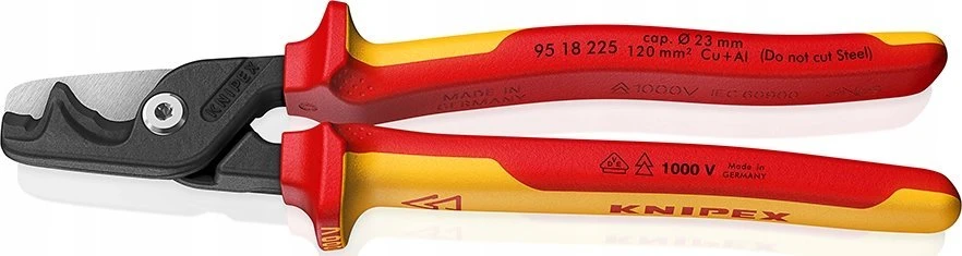 Kabelio kirpimo žirklės Knipex 9518225; 225 mm