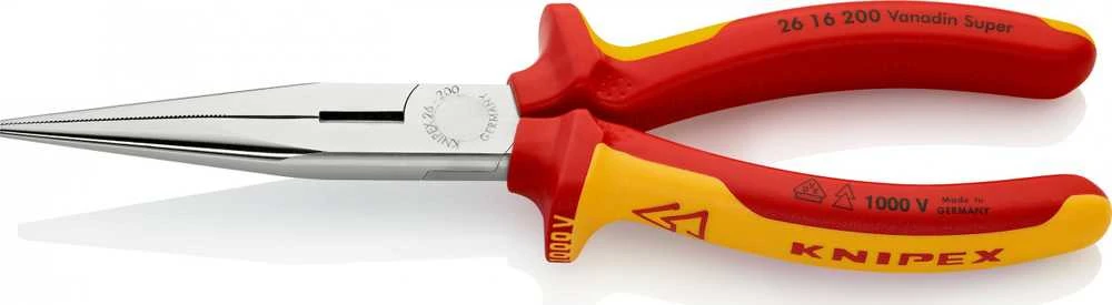 Knipex pjovimo replės pusiau apvalios, 200 mm izoliuotos (26 16 200)