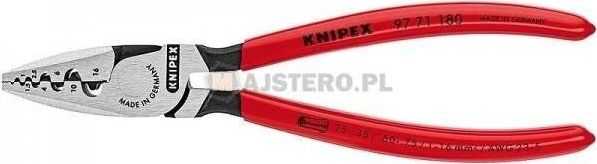 Antgalių presavimo replės Knipex 979006; 180 mm + priedai