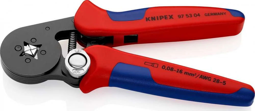 Knipex replės rankovėms užspausti, savaime besireguliuojančios 180 mm (97 53 04)