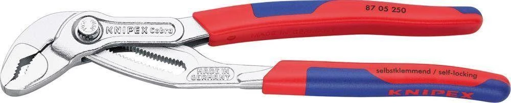 Replės COBRA, dvispalvės, chromuotos, 250 mm, Knipex