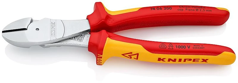 Žnyplės šoninio kirpimo X-Cut 200mm VDE TT, Knipex