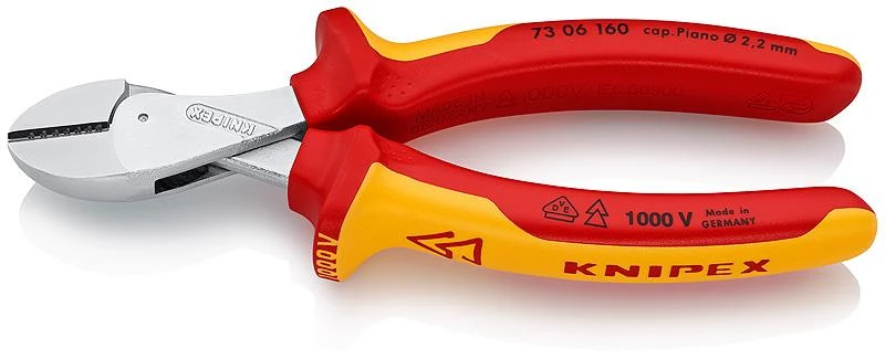 Žnyplės šoninio kirpimo X-Cut 160mm VDE, Knipex