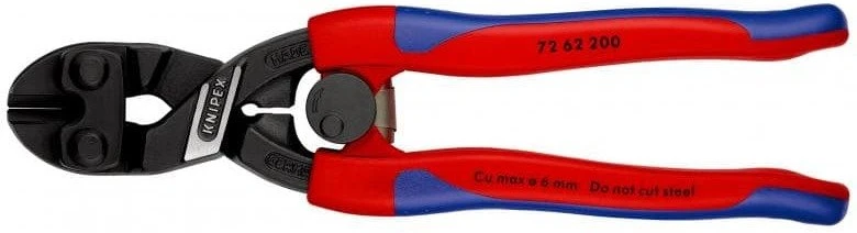 Žnyplės šoninio kirpimo 200mm D6mm, Knipex