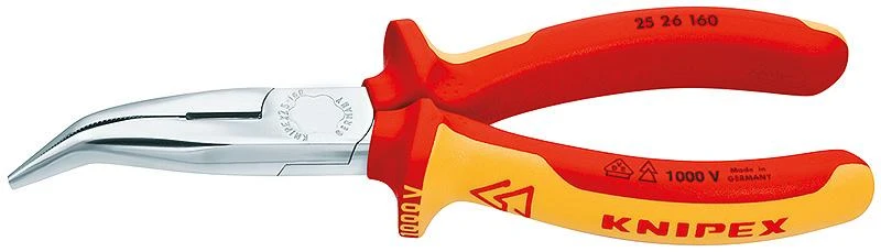 Replės prailgintomis lenktomis žiaunomis elektrikams KNIPEX 2526