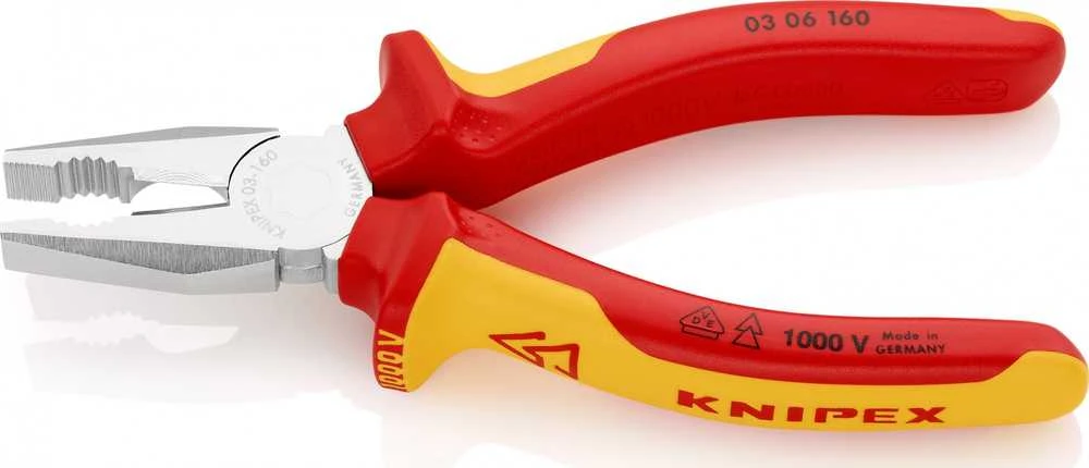 Knipex VDE kombinuotos replės 160mm (0306160)