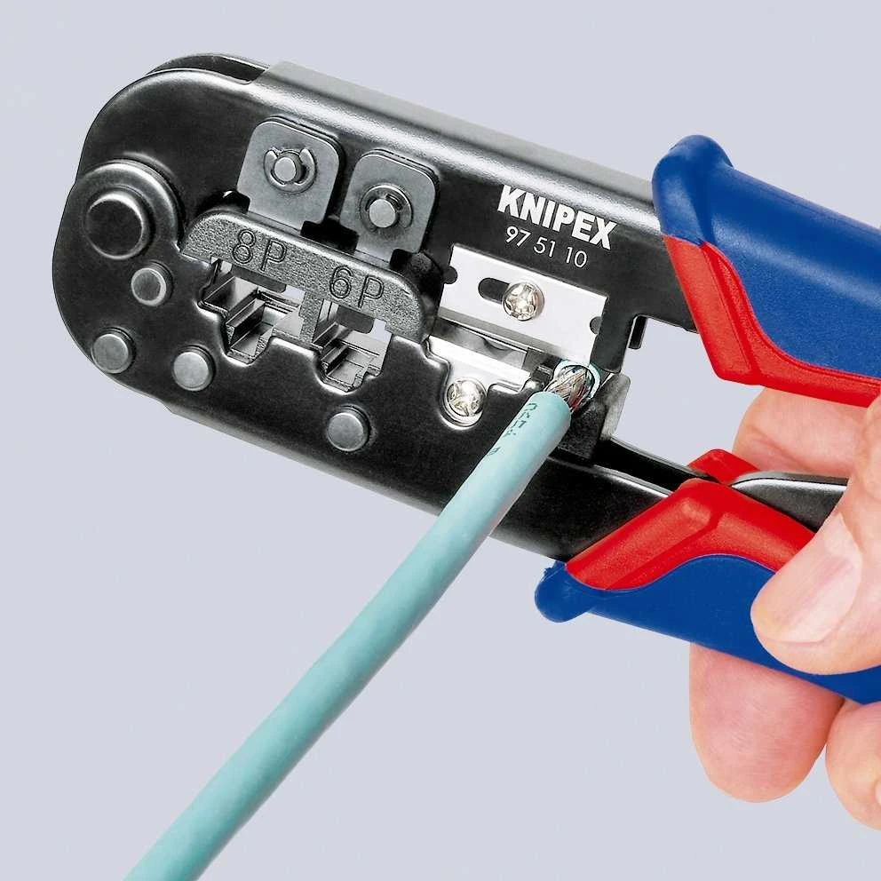 Knipex Presavimo replės telefono kištams Western 190mm (97 51 10)