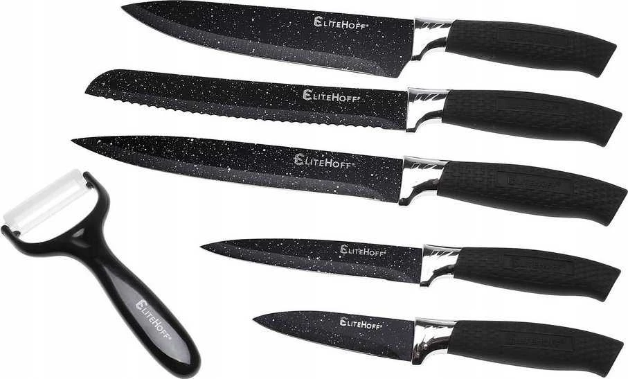 Elitehoff KNIVES KNIFE rinkinys Peeler CERAMIC STEEL Juodas