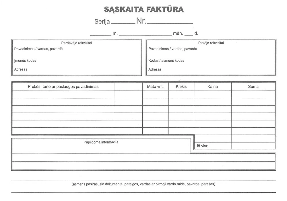 Aptel Technoinform Blankai Sąskaitos-faktūros A5x2x50 be numeracijos, savikopijuojanti