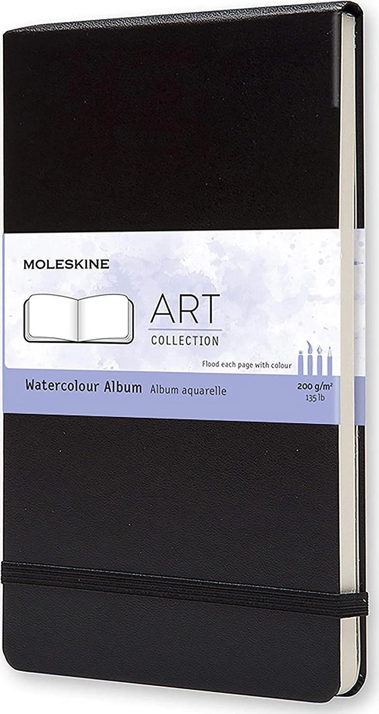 Užrašų knygutė Moleskine 13x21cm, balti lapai, minkštu viršeliu, juodos spalvos