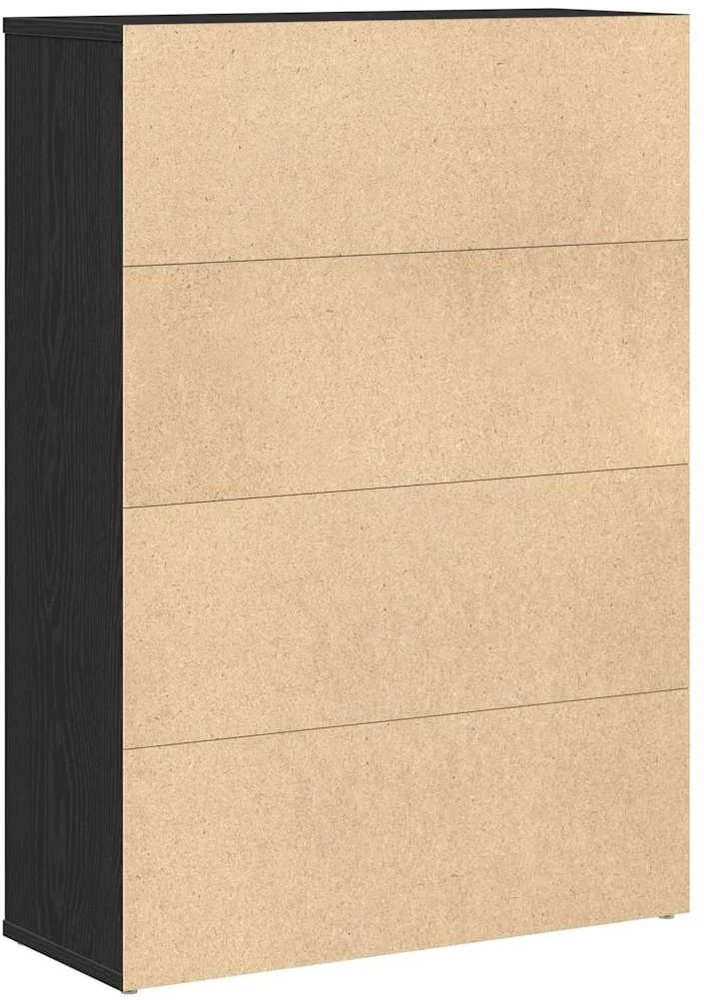 Knygų lentyna, juodo ąžuolo spalvos, 60x24x85cm, inžinerinė mediena