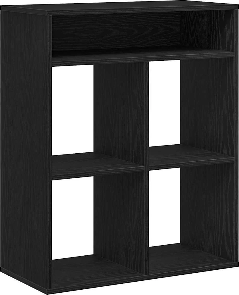 Spintelė knygoms, juodos spalvos, 66x31x80 cm, MDP