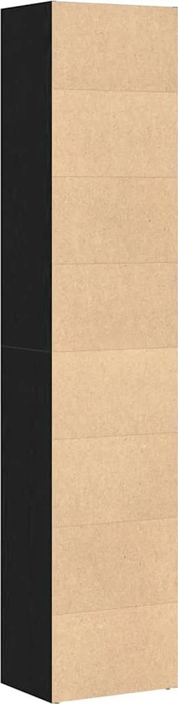 Knygų spintelė, juodo ąžuolo spalvos, 40x30x189 cm, inžinerinė mediena