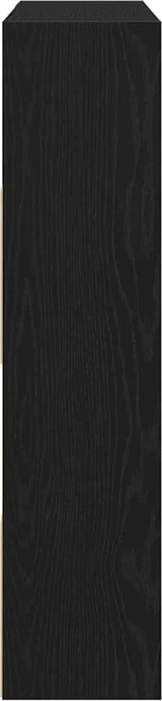 Knygų spintelė/kambario pertvara, juodo ąžuolo spalvos, 105x24x102 cm