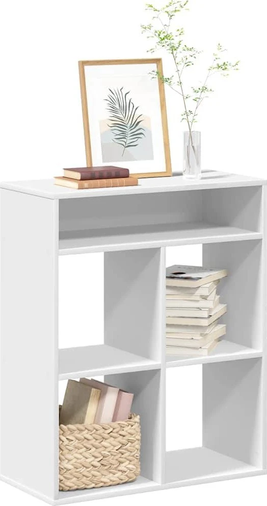 Spintelė knygoms, baltos spalvos, 66x31x80 cm, MDP