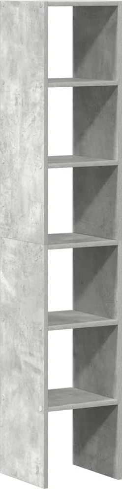Knygų spintos, 2vnt., sukraunamos, pilka, 30x30x80cm, mediena