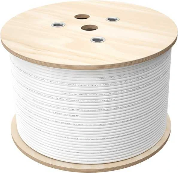 Koaksialinis kabelis RG6, B2ca, LSOH Trishield 75 Ohm, A++ 120dB, 1.13/4.55/7.20 FireHardy 500m ALANTEC