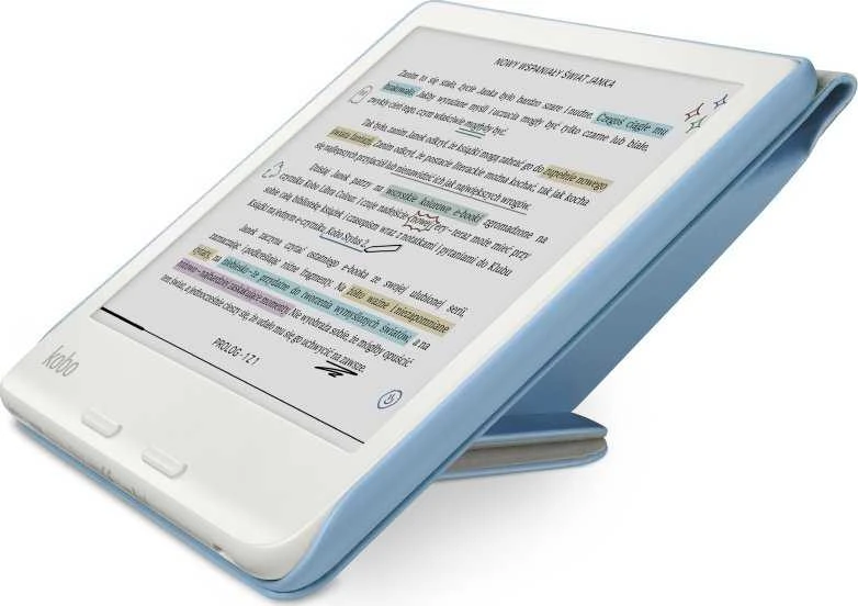 Dėklas E-skaityklei Kobo Libra Colour SleepCover Case, Mėlynos spalvos