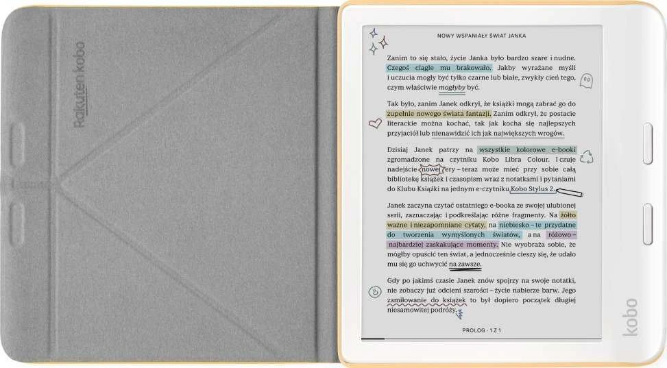 „Dėklas Kobo Libra Colour SleepCover“ dėklas sviesto geltonumo spalvos