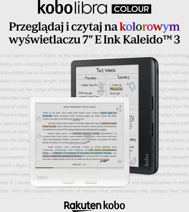 E-Skaityklė Kobo Libra Colour, juodos spalvos