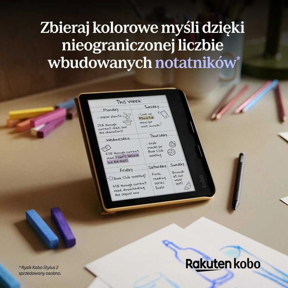 E-Skaityklė Kobo Libra Colour, juodos spalvos