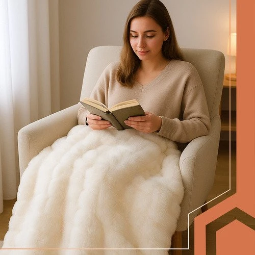 Blanket 1.6x1m baltas Ruhhy 26493