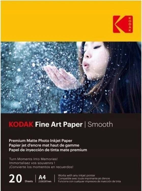 Kodak Premium Fineart Smooth Photo Paper 20 vnt. A4 21x30cm / Kat. 9891-092