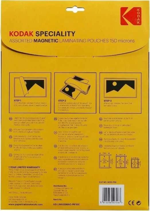 Kodak Laminuojanti folija Laminavimui Kodak 10W1 3x A4 + 4x 10x15cm + 3x 13x18cm Na Magnes / Magnetinis / Cat 3650- 706