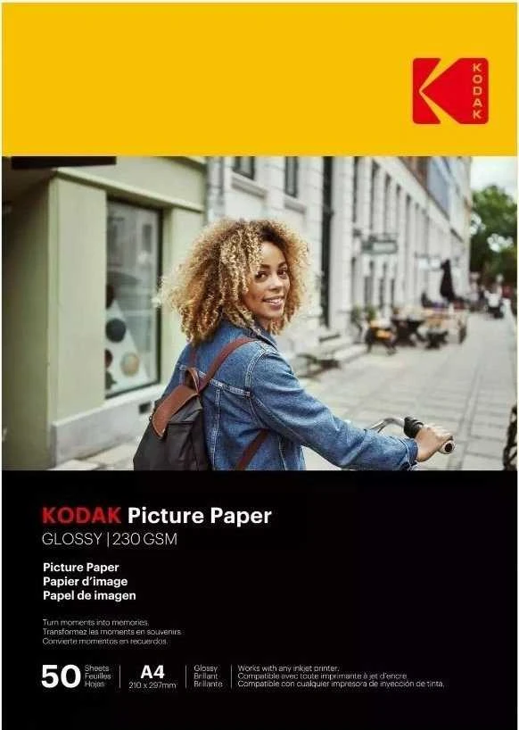 „Kodak“ nuotraukų popierius, 230 g, 11,8 mil, blizgus, 4/6x100 (9891267)