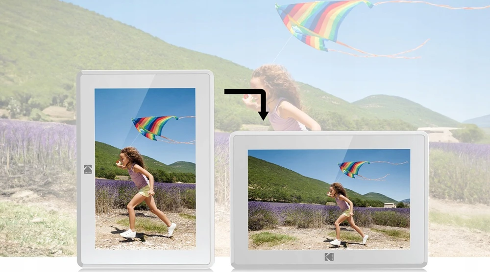 Nuotraukų rėmelis Kodak LED HD 10" WiFi 16GB RCF-106H Baltas