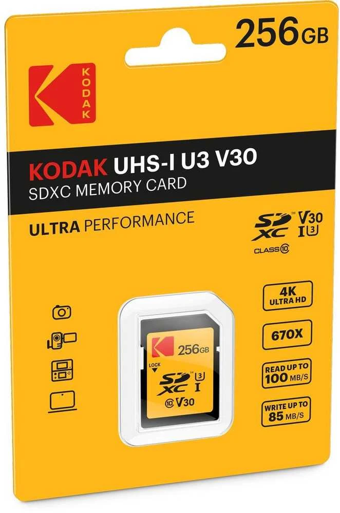 Kodak 256GB SDXC atminties kortelė pakuotėje