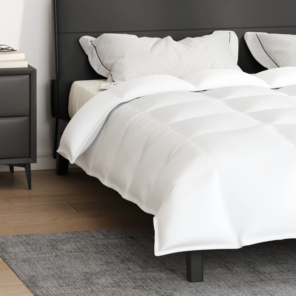 2-in-1 Antklodė Balta 200 x 220 cm Plunksna