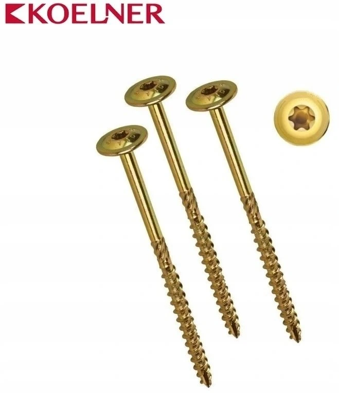Koelner/Rawlplug Konstrukcinis medsraigtis 8x180 mm poveržlės galvute - 0,05 ts