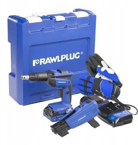Juostinis suktuvas RawlPlug 18V su aksesuarais