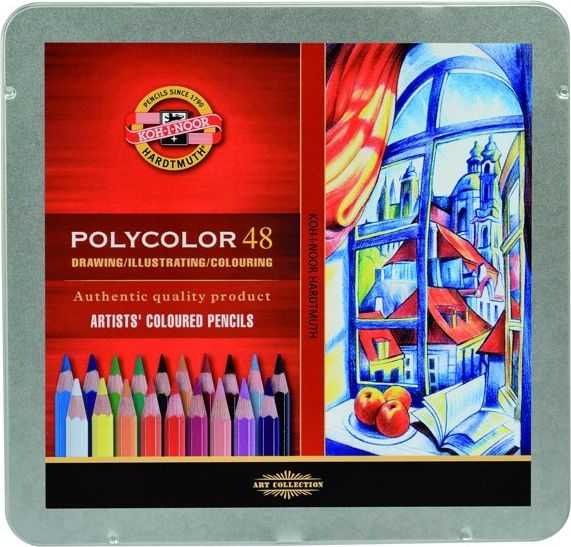 Koh I noor Spalvoti kokybiški pieštukai Polycolor 48sp