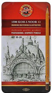 Koh I Noor Piešt.rinkinys 12vnt.K-I-N 1502ART 8B-2H