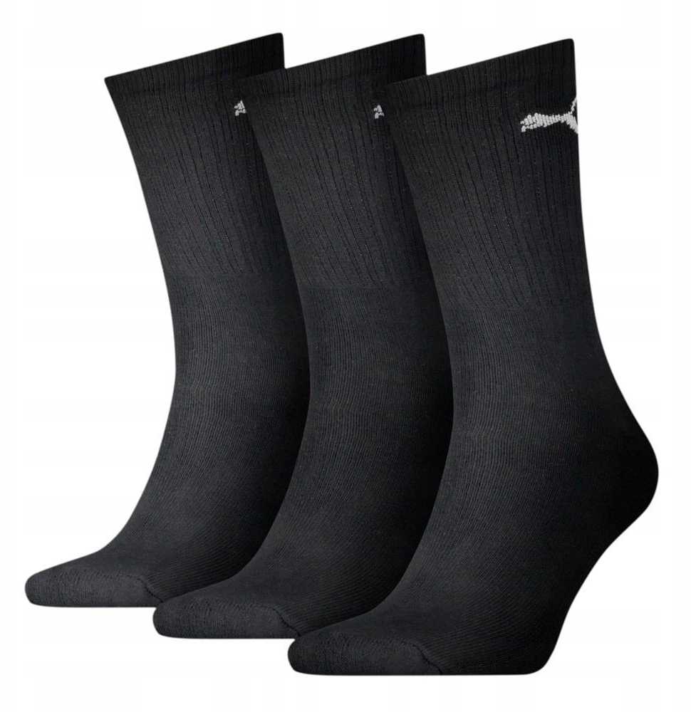 Kojinės Puma Sport Crew Lightweight 3P balta, pilka, juoda 907940 03 (39-42)