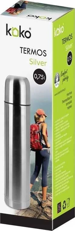 KOKO Termos turistinis KO-6422 0.75 l Sidabrinė
