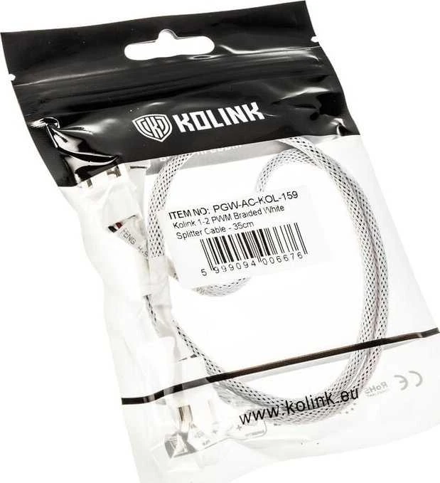 Kolink 1-2 PWM ventiliatoriaus skirstytuvo kabelis, 35 cm, pintas, baltas