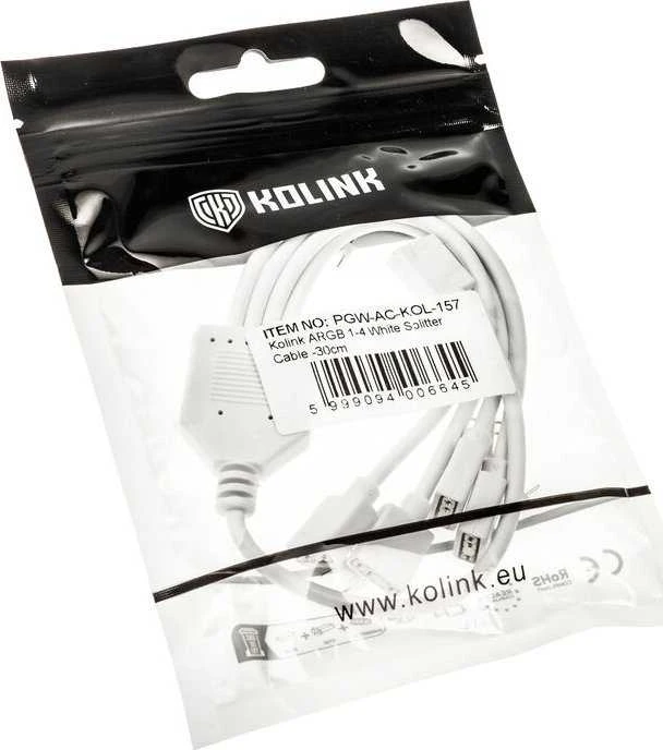 Kolink ARGB 1-4 skirstytuvo kabelis, Ø 30 cm, baltas