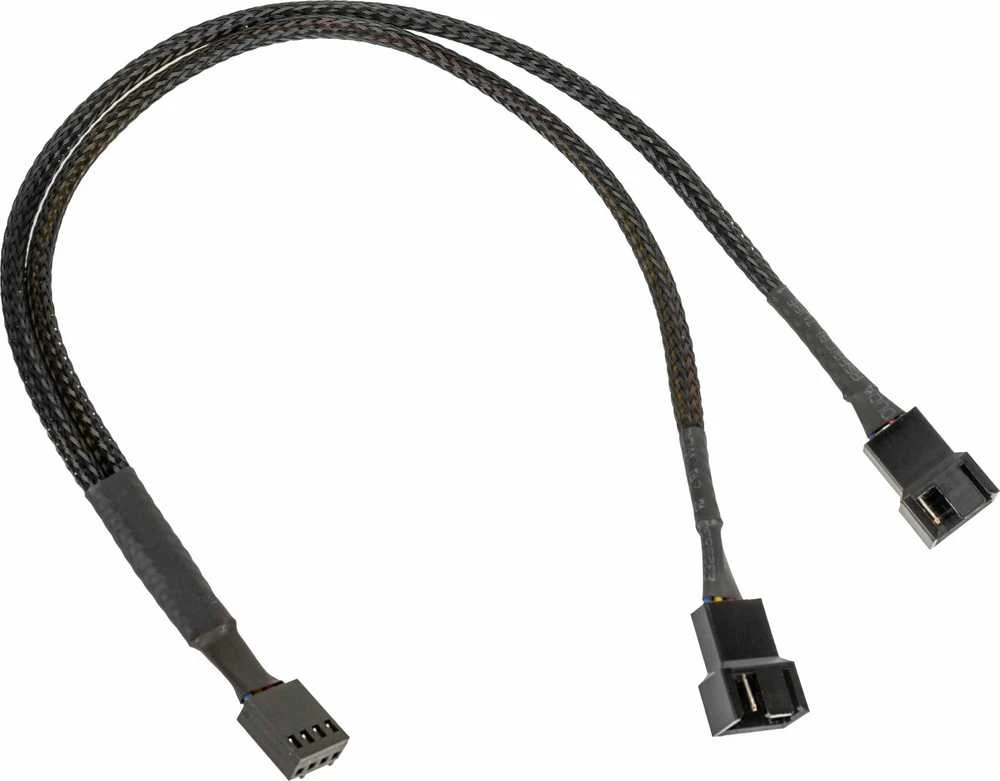 Kolink 1-2 PWM fan splitter cable – 35 cm, braided, juodas