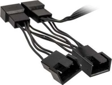 Kolink 1-4 PWM Fan Splitter Cable – 35 cm, braided, juodas