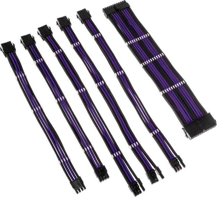 Kolink Core Adept Braided Cable Extension Kit - Jet Juodas/Titan Violetinė