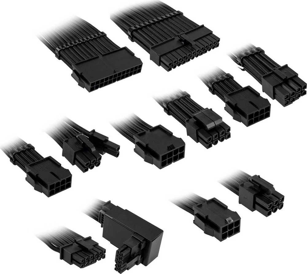 Kolink Core Pro Braided Cable Extension Kit 12V-2×6 Type 2 – Jet Juodas