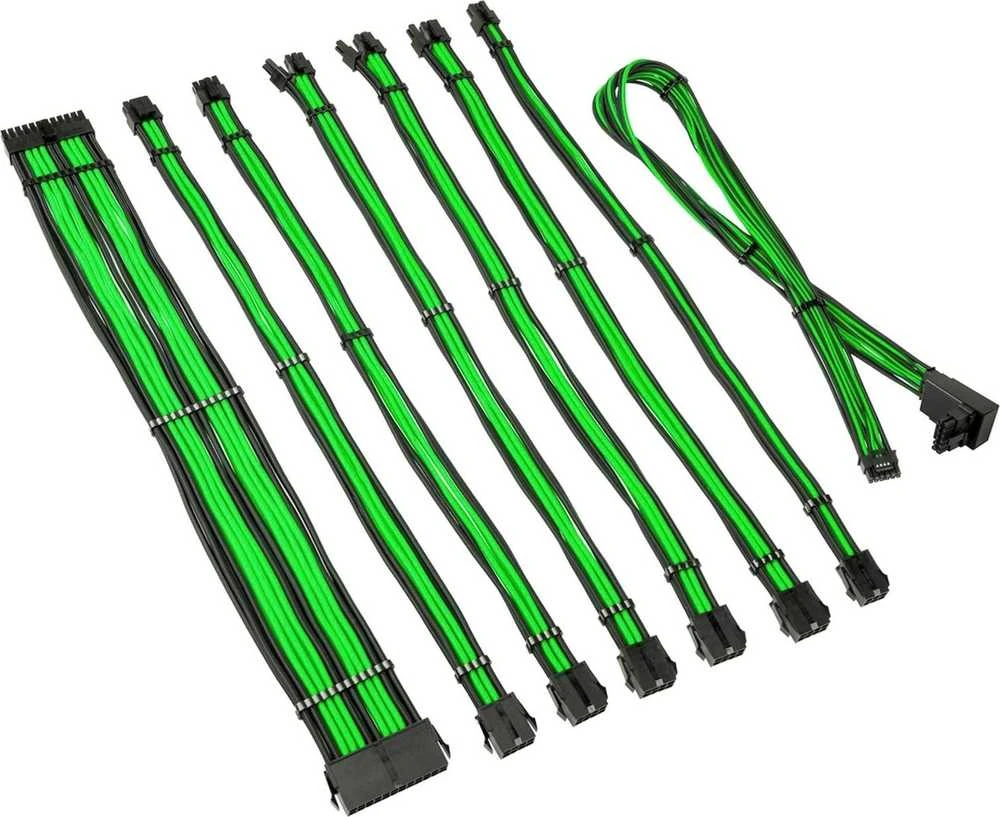 Kolink Core Pro Braided Cable Extension Kit 12V-2×6 Type 2 – Venom Žalias