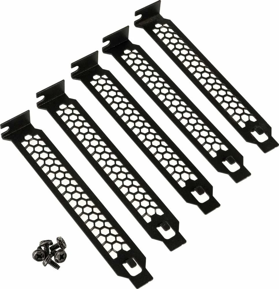 Kolink PCI slot brackets – 5 pieces, juodos spalvos